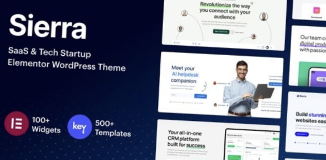 v1.7.1 Sierra - SaaS & Tech Startup Elementor WordPress Theme