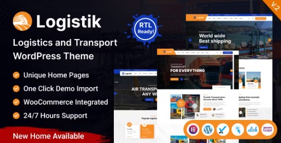 v1.0.0 Logistik – Transport & Logistics WordPress Theme